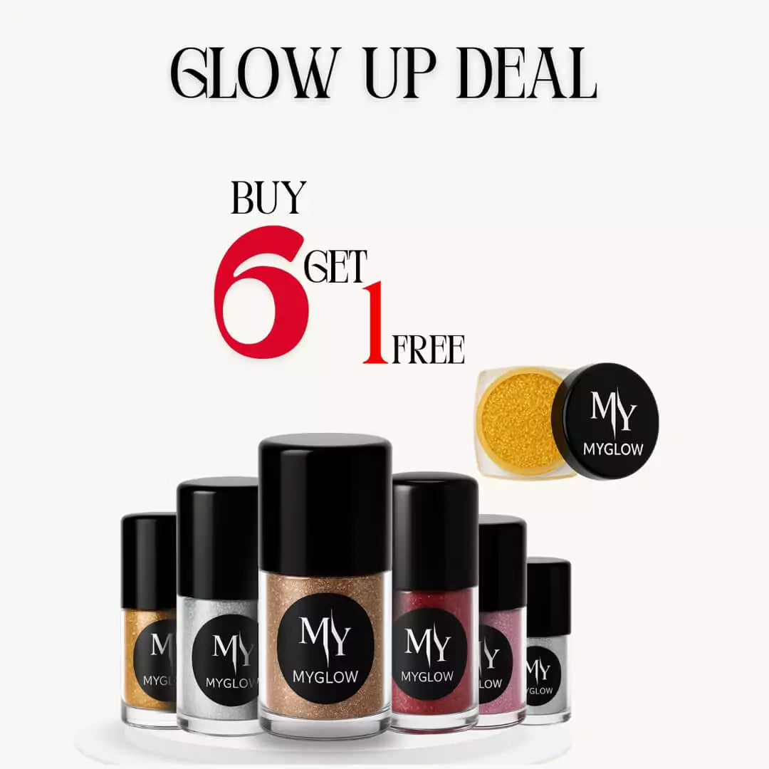 Buy 6 Glitters – Get 1 Free Eye Pigment